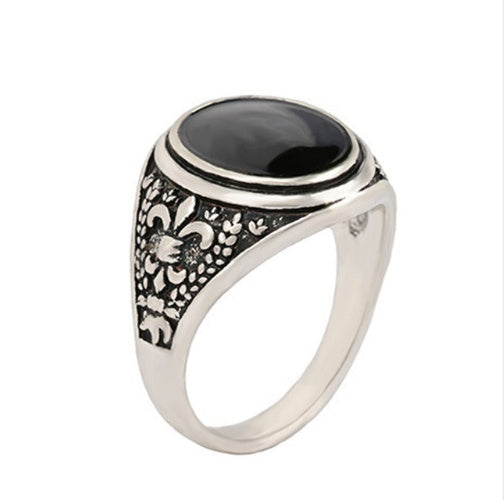 New Arrival King Queen Crown Signet Ring for Men Women Vintage Silver Color Carving Stars Punk Party Jewelry Gifts V E X C L U B H O U S E