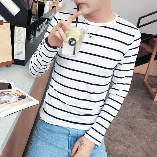 Black White Striped T-shirt Unisex Loose Oversize Extra Long Sleeve - VEX CLUB HOUSE