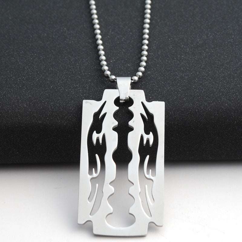 men chain stainless steel Blade necklaces men pendants woman accessories fashion necklace jewelry gold chain on the neck - VEX CLUB HOUSE