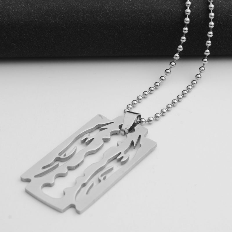 men chain stainless steel Blade necklaces men pendants woman accessories fashion necklace jewelry gold chain on the neck - VEX CLUB HOUSE
