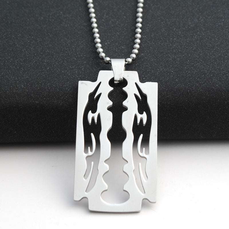 men chain stainless steel Blade necklaces men pendants woman accessories fashion necklace jewelry gold chain on the neck - VEX CLUB HOUSE