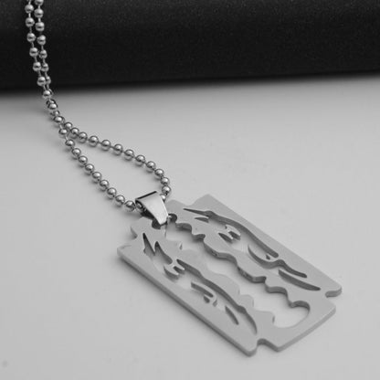 men chain stainless steel Blade necklaces men pendants woman accessories fashion necklace jewelry gold chain on the neck - VEX CLUB HOUSE