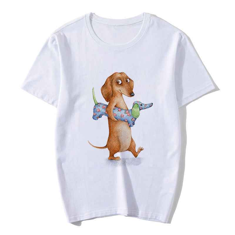 Cute Cartoon Animal Print Short Sleeve T-Shirt For Lovers - VEX CLUB HOUSE