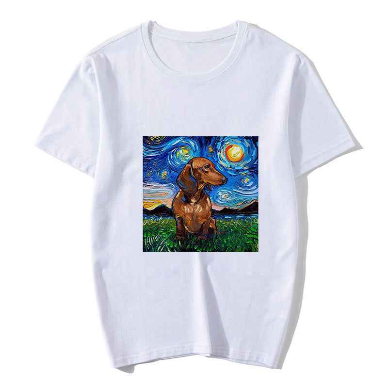 Cute Cartoon Animal Print Short Sleeve T-Shirt For Lovers - VEX CLUB HOUSE