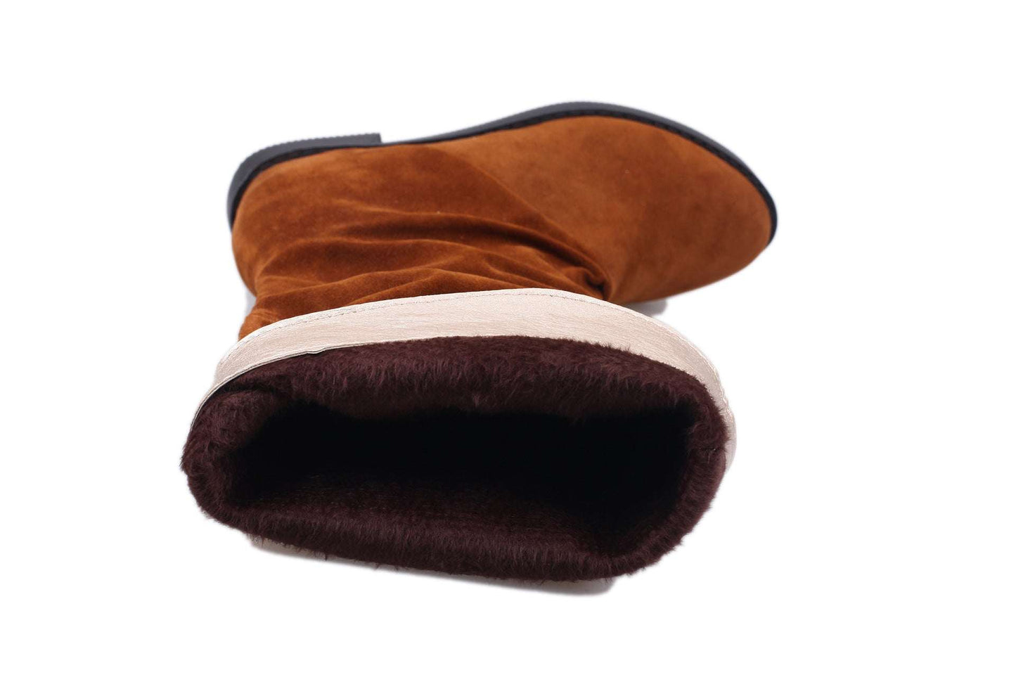 Pure Color Inner Heightening And Fleece Boots - VEX CLUB HOUSE