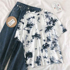 Tie-Dye Printed Short-Sleeved T-Shirt Female Harajuku Style Personality - VEX CLUB HOUSE