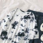 Tie-Dye Printed Short-Sleeved T-Shirt Female Harajuku Style Personality - VEX CLUB HOUSE
