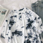 Tie-Dye Printed Short-Sleeved T-Shirt Female Harajuku Style Personality - VEX CLUB HOUSE