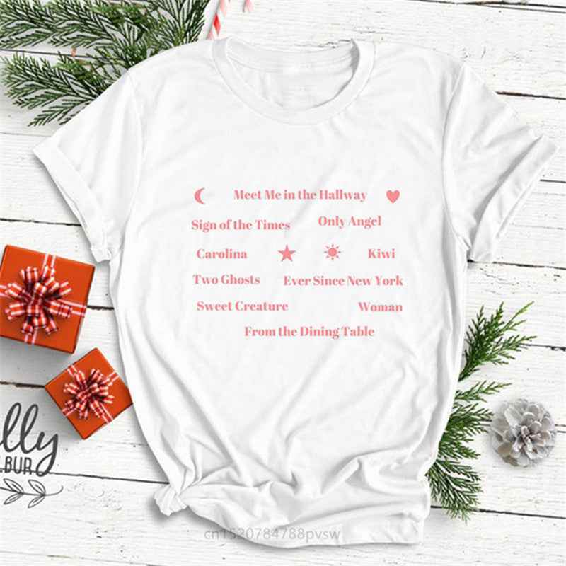 Hip Hop Harry Style Personality Letter Print Women T-shirt Short Sleeve - VEX CLUB HOUSE