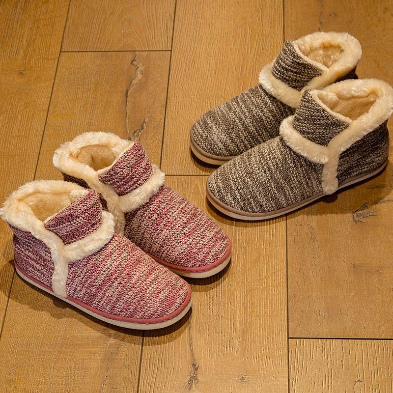 Lovers Woolen Warm Floor Thick Cotton Shoes - VEX CLUB HOUSE