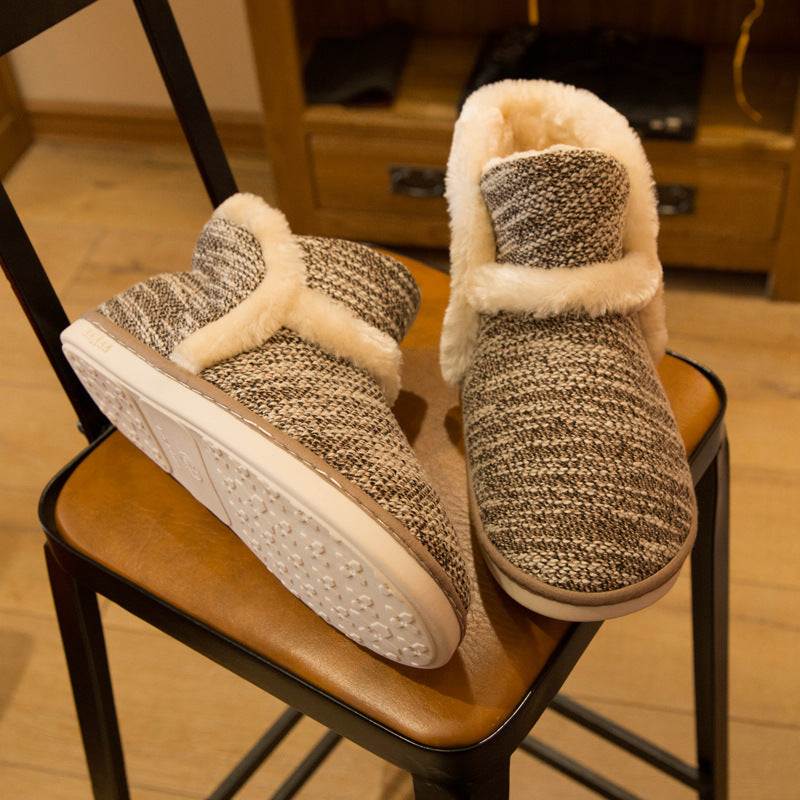 Lovers Woolen Warm Floor Thick Cotton Shoes - VEX CLUB HOUSE