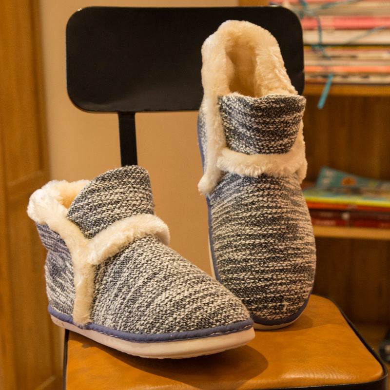 Lovers Woolen Warm Floor Thick Cotton Shoes - VEX CLUB HOUSE