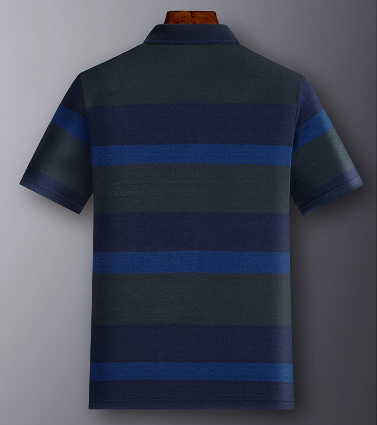 Colorblock Men's Short Sleeved Striped T Shirt - VEX CLUB HOUSE