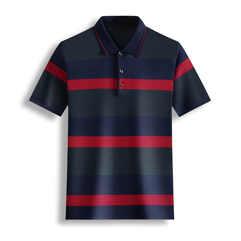Colorblock Men's Short Sleeved Striped T Shirt - VEX CLUB HOUSE