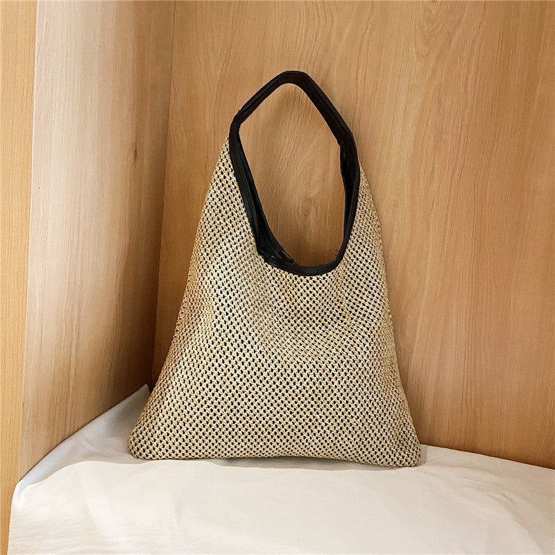 Fashion Rattan Women Shoulder Bags Wikcer Woven Female Handbags Large Capacity Summer Beach Straw Bags Casual Totes - VEX CLUB HOUSE