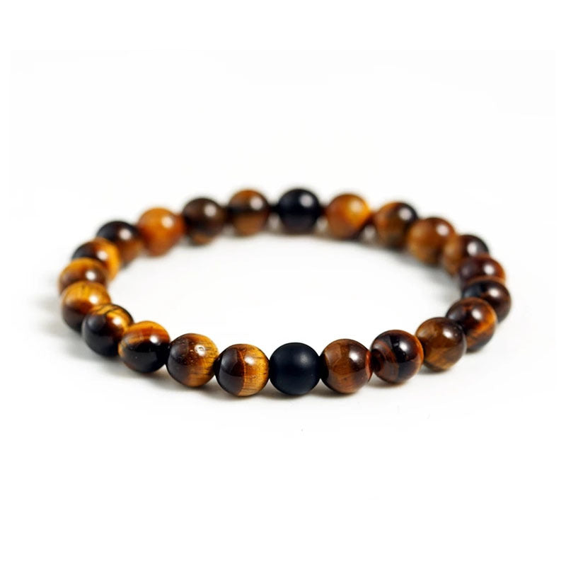 Jewelry Bracelets 8mm Dumb Black Frosted Stone Tiger's Eye Bracelet Men And Women Couple Bracelets V E X C L U B H O U S E