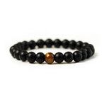 Jewelry Bracelets 8mm Dumb Black Frosted Stone Tiger's Eye Bracelet Men And Women Couple Bracelets V E X C L U B H O U S E