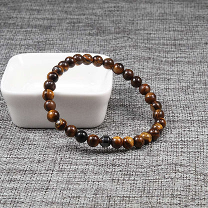 Jewelry Bracelets 8mm Dumb Black Frosted Stone Tiger's Eye Bracelet Men And Women Couple Bracelets V E X C L U B H O U S E