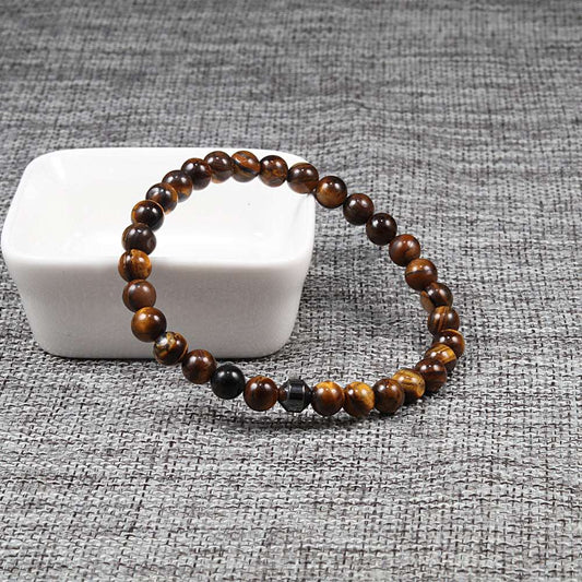 Jewelry Bracelets 8mm Dumb Black Frosted Stone Tiger's Eye Bracelet Men And Women Couple Bracelets V E X C L U B H O U S E