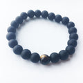 Jewelry Bracelets 8mm Dumb Black Frosted Stone Tiger's Eye Bracelet Men And Women Couple Bracelets V E X C L U B H O U S E