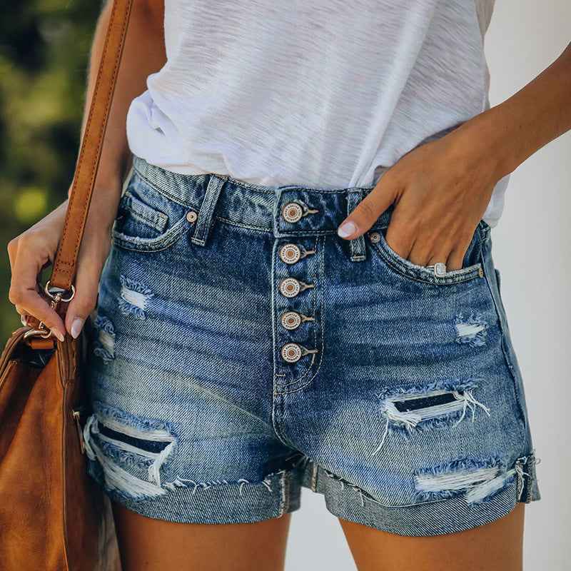 High-waisted Denim Shorts For Women - VEX CLUB HOUSE