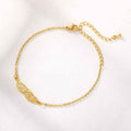 Gold Angel Wing Charm Bracelet Bracelet Women