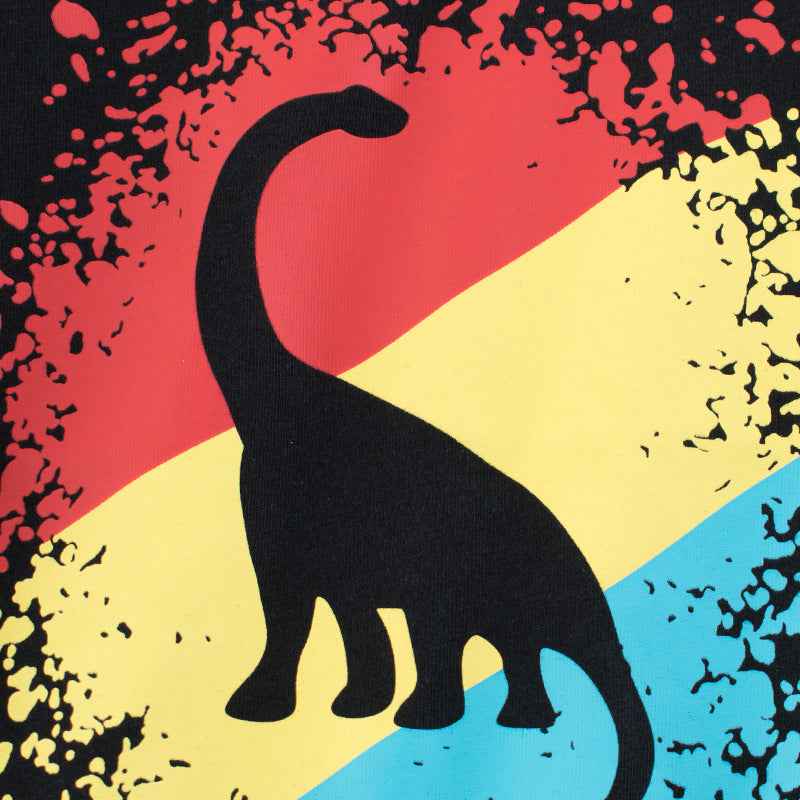 Cartoon Dinosaur Boy Short Sleeve T-Shirt - VEX CLUB HOUSE