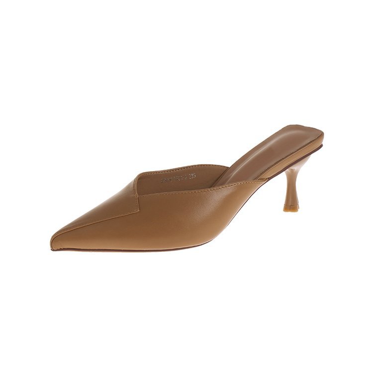 Women's Shoes Summer Pointed Toe Baotou Half Drag Women's Stiletto High Heel Set Foot Fashion Sandals And Slippers Women - VEX CLUB HOUSE