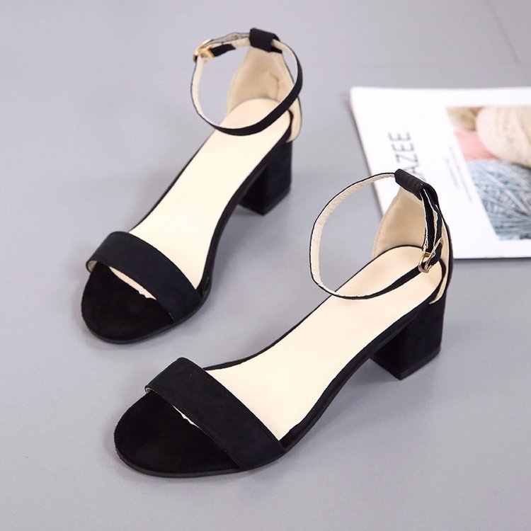 High-heel Chunky Heel Buckle Sandals - VEX CLUB HOUSE