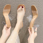 High Heels With Transparent Crystal And Slippers - VEX CLUB HOUSE