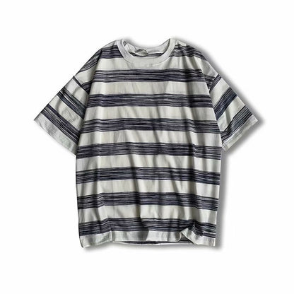 Couple Cotton Striped Short Sleeves - VEX CLUB HOUSE
