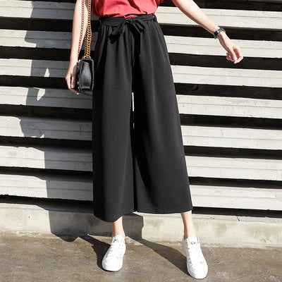 Wide-Leg Pants Female  Wild Net Celebrity Street Shooting Strange Taste Girl Nine Points Casual Pants - VEX CLUB HOUSE