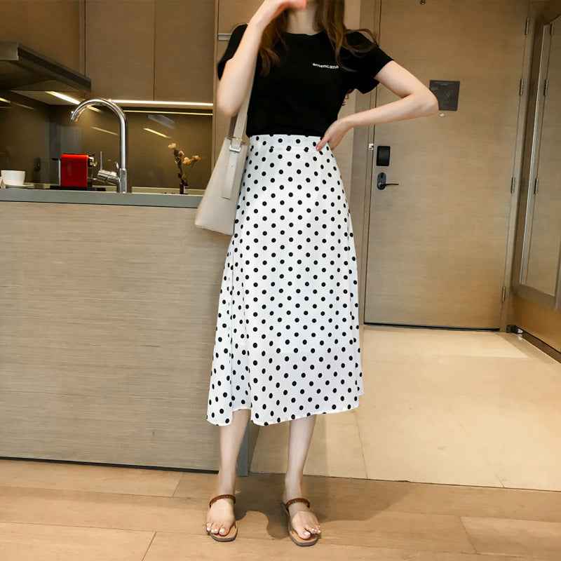 New Retro Style Polka Dot Chiffon Skirt - VEX CLUB HOUSE
