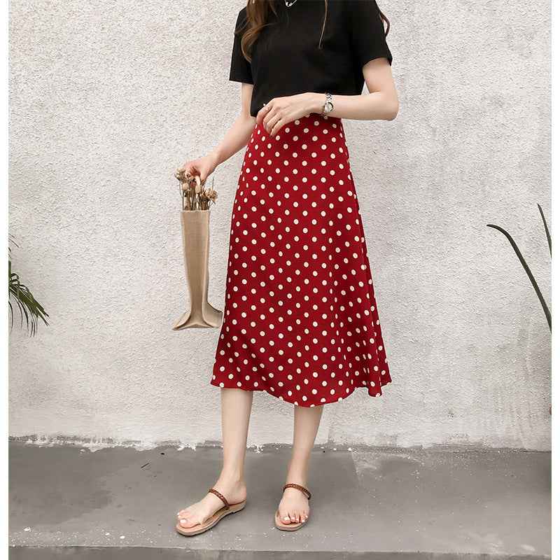 New Retro Style Polka Dot Chiffon Skirt - VEX CLUB HOUSE