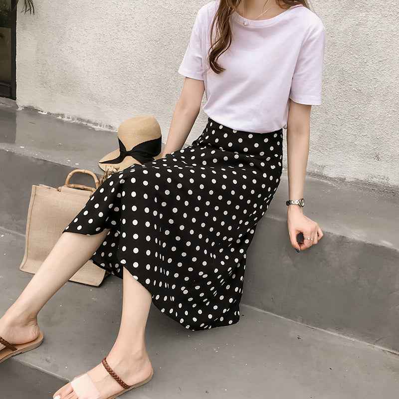 New Retro Style Polka Dot Chiffon Skirt - VEX CLUB HOUSE