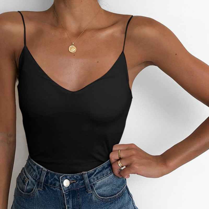 Solid Color Camisole Bottoming Shirt Slim Vest - VEX CLUB HOUSE