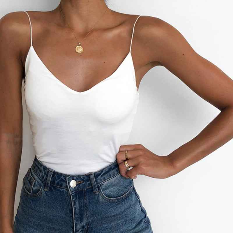 Solid Color Camisole Bottoming Shirt Slim Vest - VEX CLUB HOUSE