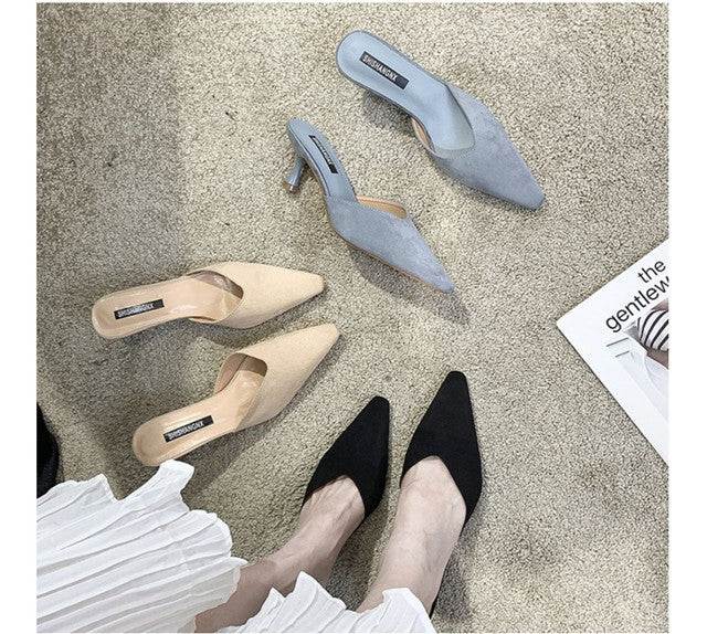All-match Stiletto Pointed Sandals And Slippers To Wear Fashionable High Heels - VEX CLUB HOUSE