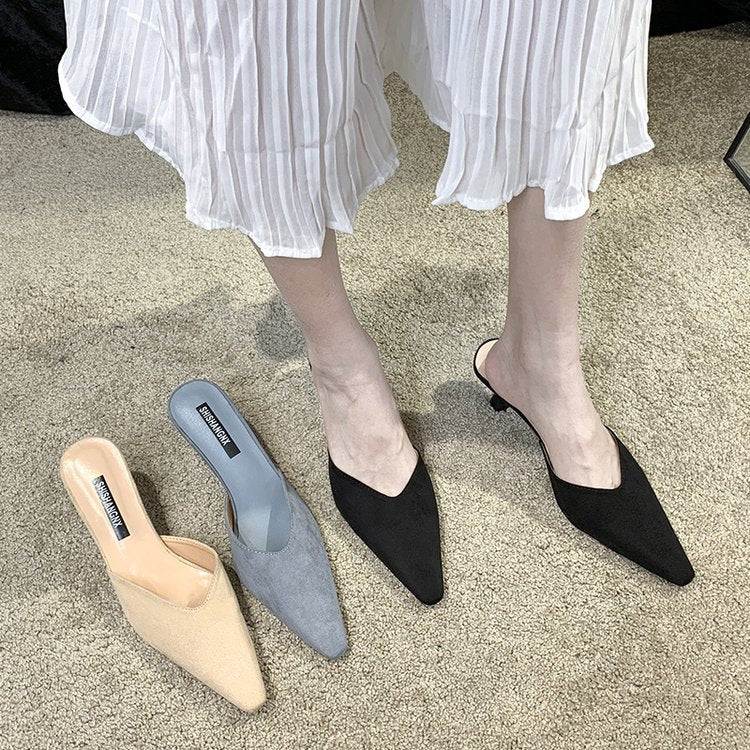 All-match Stiletto Pointed Sandals And Slippers To Wear Fashionable High Heels - VEX CLUB HOUSE