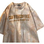 Tie-Dye Letter Embroidered Short-Sleeved t-Shirt - VEX CLUB HOUSE
