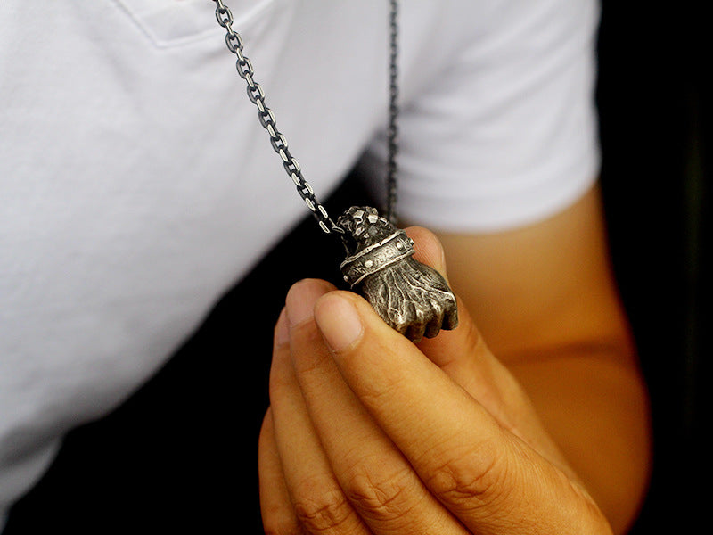 Personality Brave Fist Power Fist Necklace Destiny Wall Breaking Fist Fist Hammering Necklace Men And Women Jewelry - VEX CLUB HOUSE