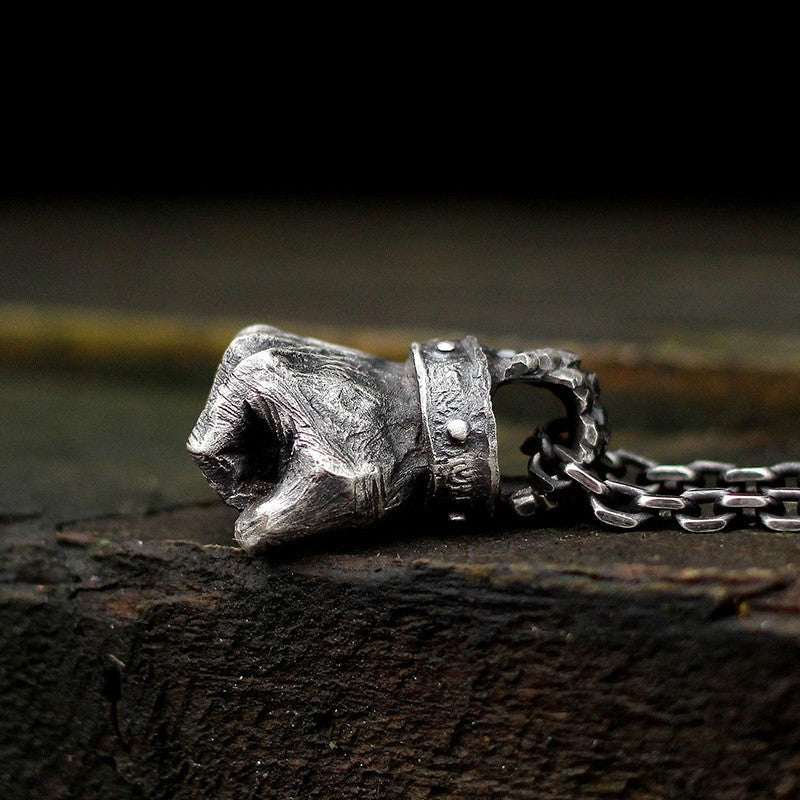 Personality Brave Fist Power Fist Necklace Destiny Wall Breaking Fist Fist Hammering Necklace Men And Women Jewelry - VEX CLUB HOUSE