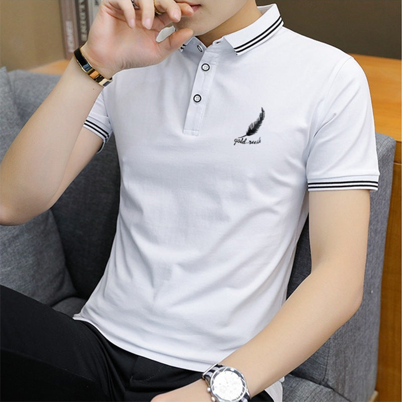polo Shirt Business Casual Short-Sleeved Youth Fashion Half-Sleeved Shirt - VEX CLUB HOUSE