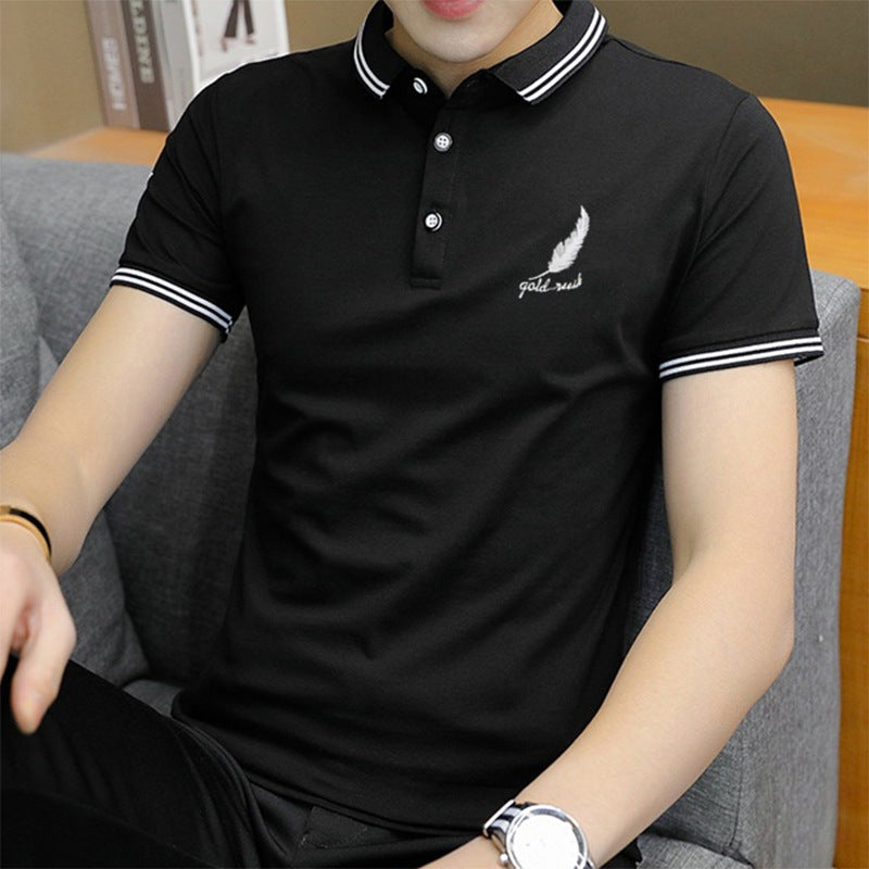 polo Shirt Business Casual Short-Sleeved Youth Fashion Half-Sleeved Shirt - VEX CLUB HOUSE