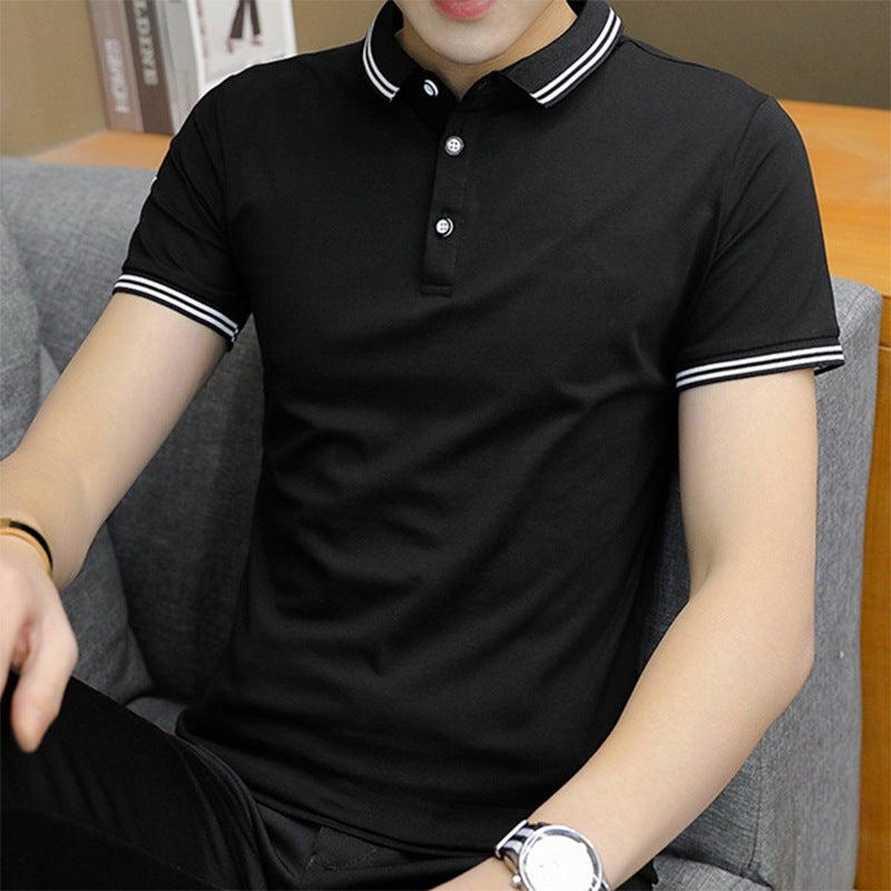 polo Shirt Business Casual Short-Sleeved Youth Fashion Half-Sleeved Shirt - VEX CLUB HOUSE