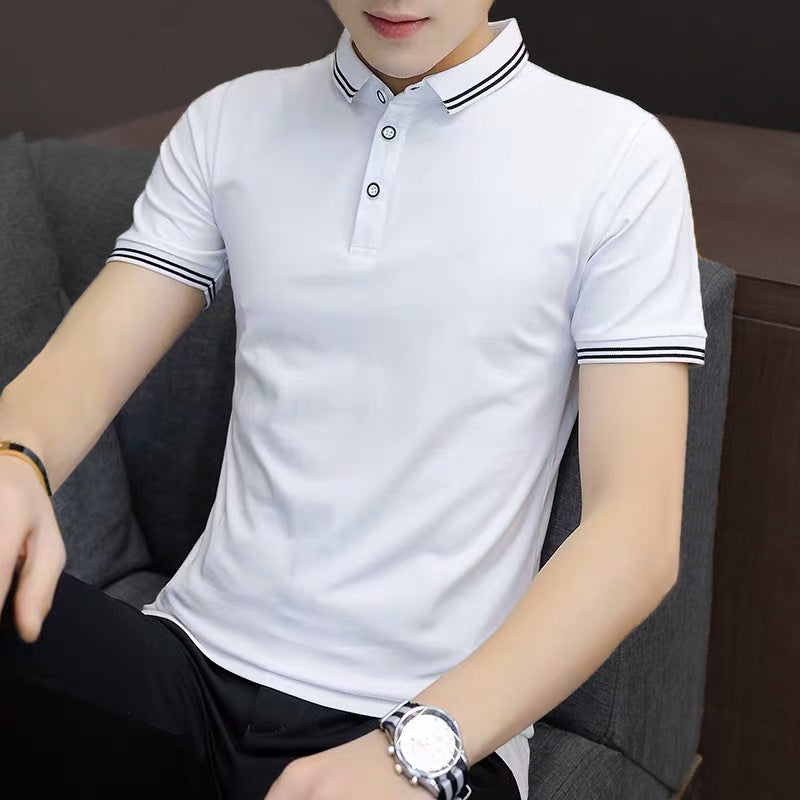 polo Shirt Business Casual Short-Sleeved Youth Fashion Half-Sleeved Shirt - VEX CLUB HOUSE