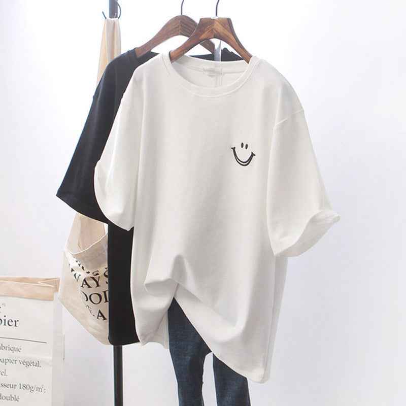 Ladies Fashion Simple Loose Casual Short Sleeve - VEX CLUB HOUSE