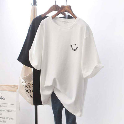 Ladies Fashion Simple Loose Casual Short Sleeve - VEX CLUB HOUSE