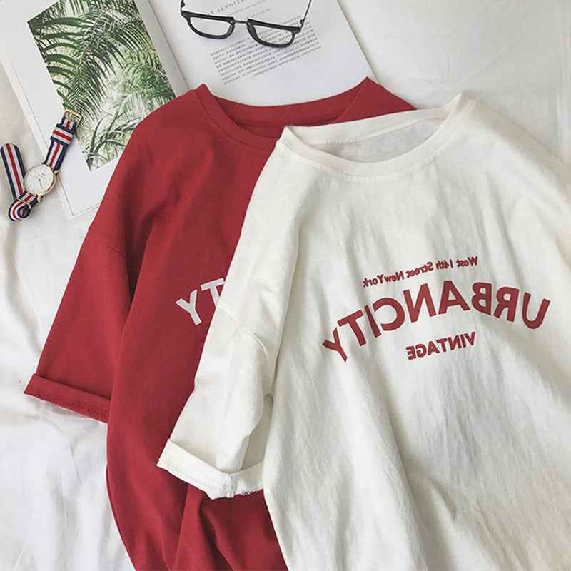 Ladies Fashion Simple Loose Casual Short Sleeve - VEX CLUB HOUSE