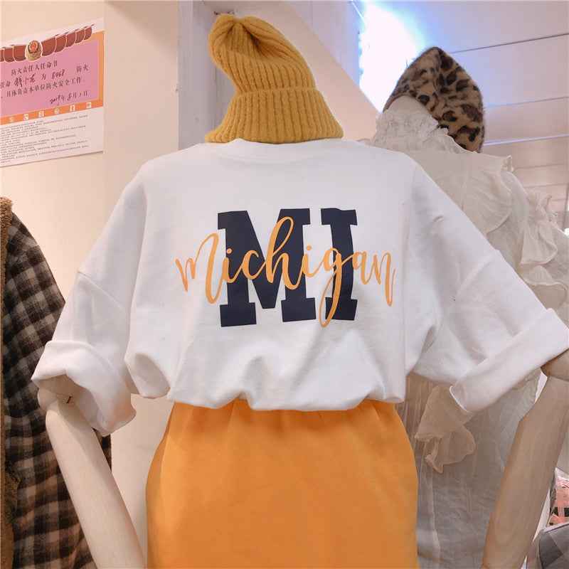 Ladies Fashion Simple Loose Casual Short Sleeve - VEX CLUB HOUSE